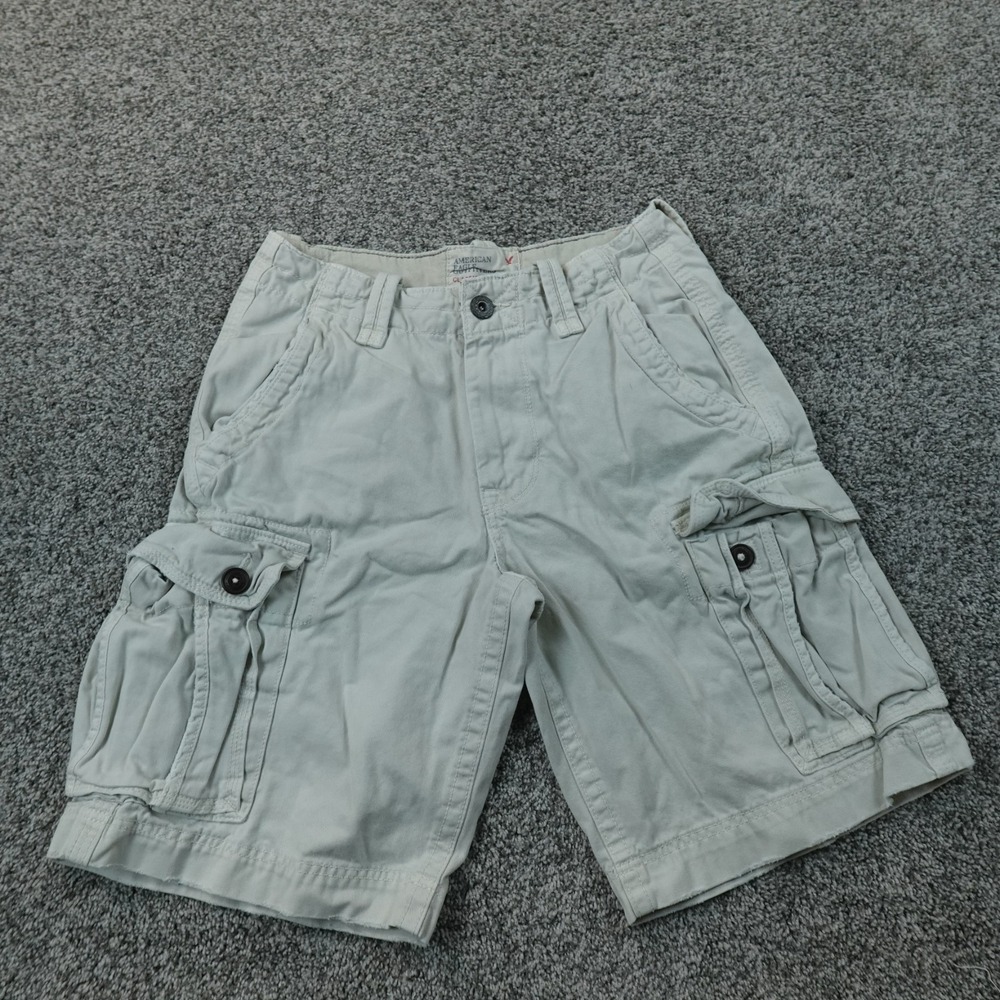 American Eagle Shorts Mens 28 Beige Cargo Utility Outdoor Hike Military AE3 Y2K